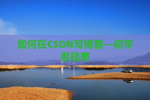 如何在CSDN写博客—初学者指南